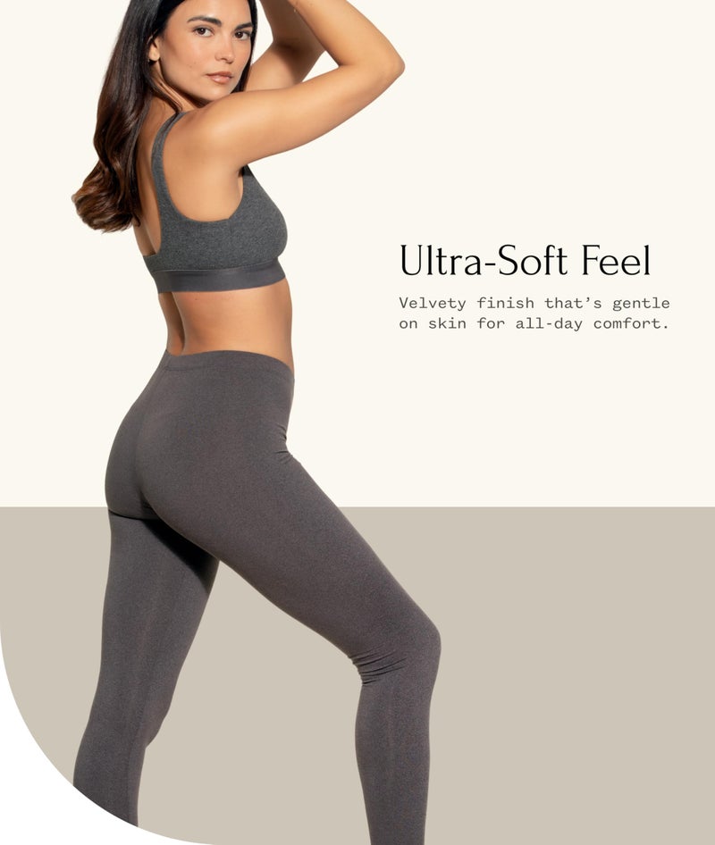 Felina Velvety Super Soft Lightweight Leggings 2-Pack - for Women - Yoga Pants, Workout Clothes Black - Image 2